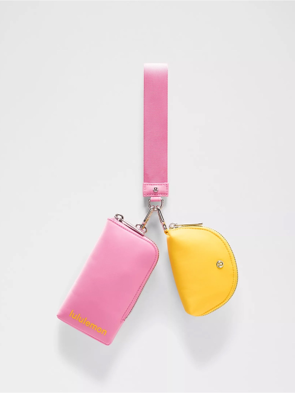 lululemon athletica Pink and Yellow Wristlet Set with Strap